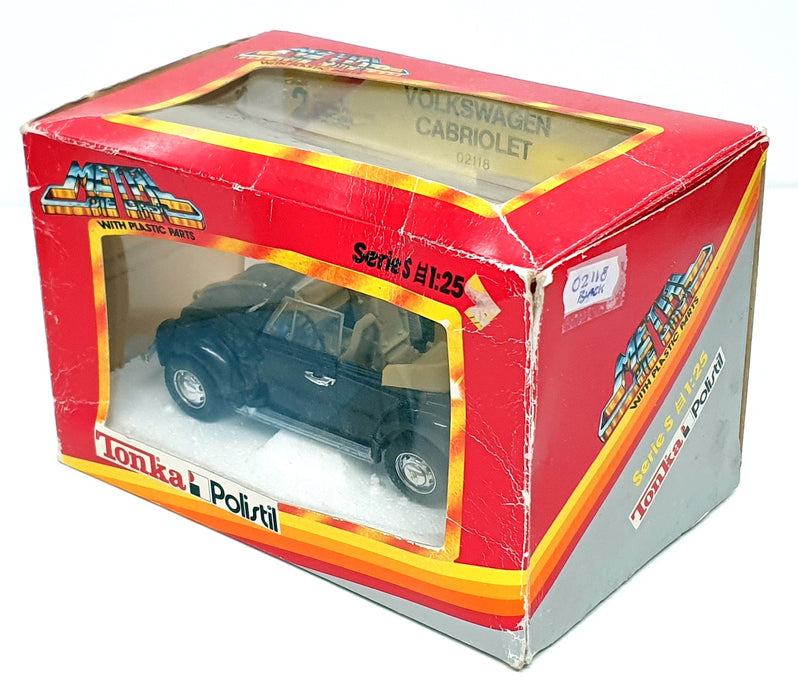 Polistil 1/25 Scale Diecast 02118 - Volkswagen Cabriolet - Black