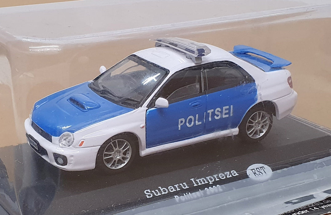 Altaya 1/43 Scale A00102 - Subaru Impreza Police Car Politsei 2002 - Blue/White