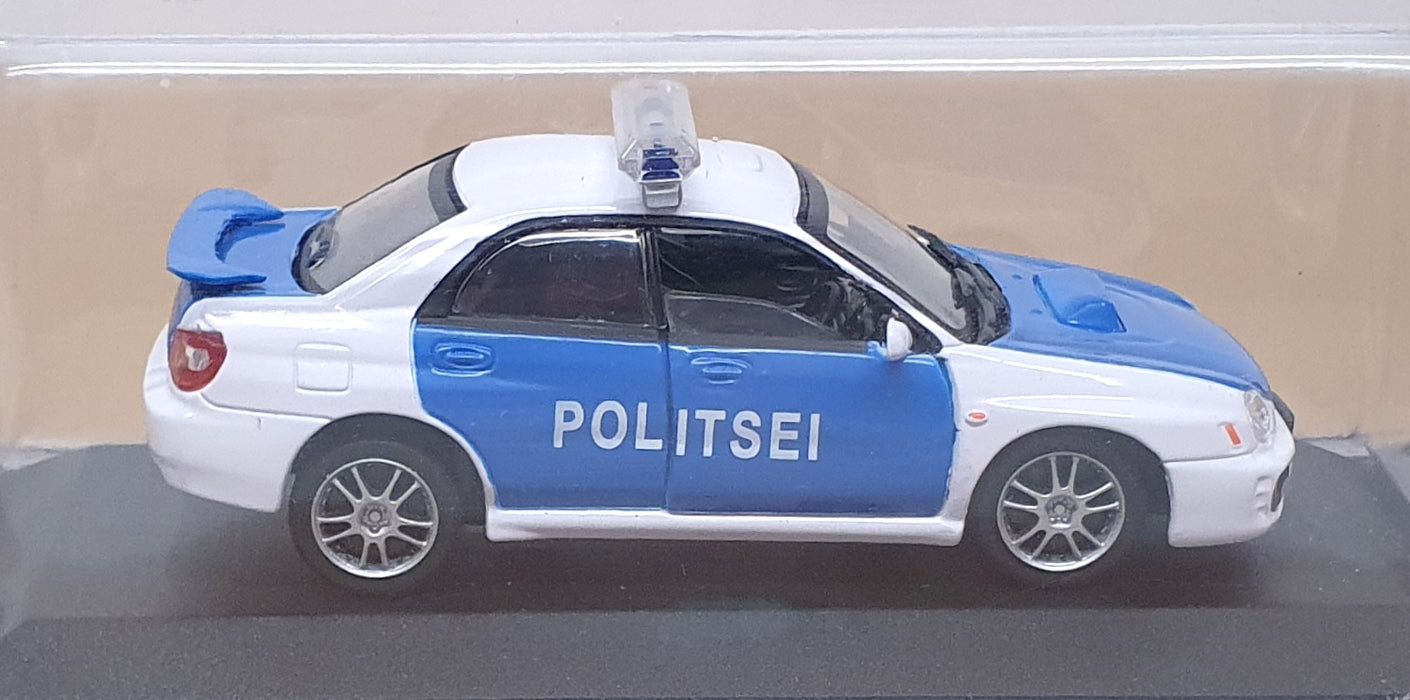 Altaya 1/43 Scale A00102 - Subaru Impreza Police Car Politsei 2002 - Blue/White