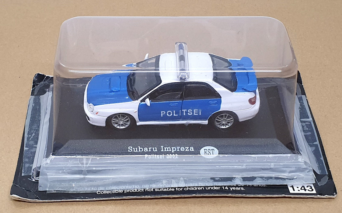 Altaya 1/43 Scale A00102 - Subaru Impreza Police Car Politsei 2002 - Blue/White