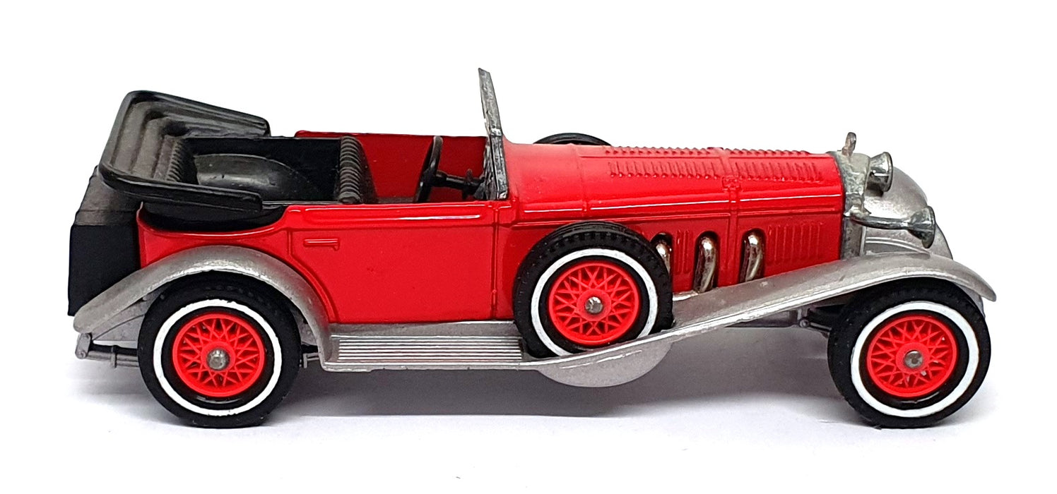 Matchbox 10.5cm Long Diecast Y-16 - 1928 Mercedes Benz SS - Red/Grey