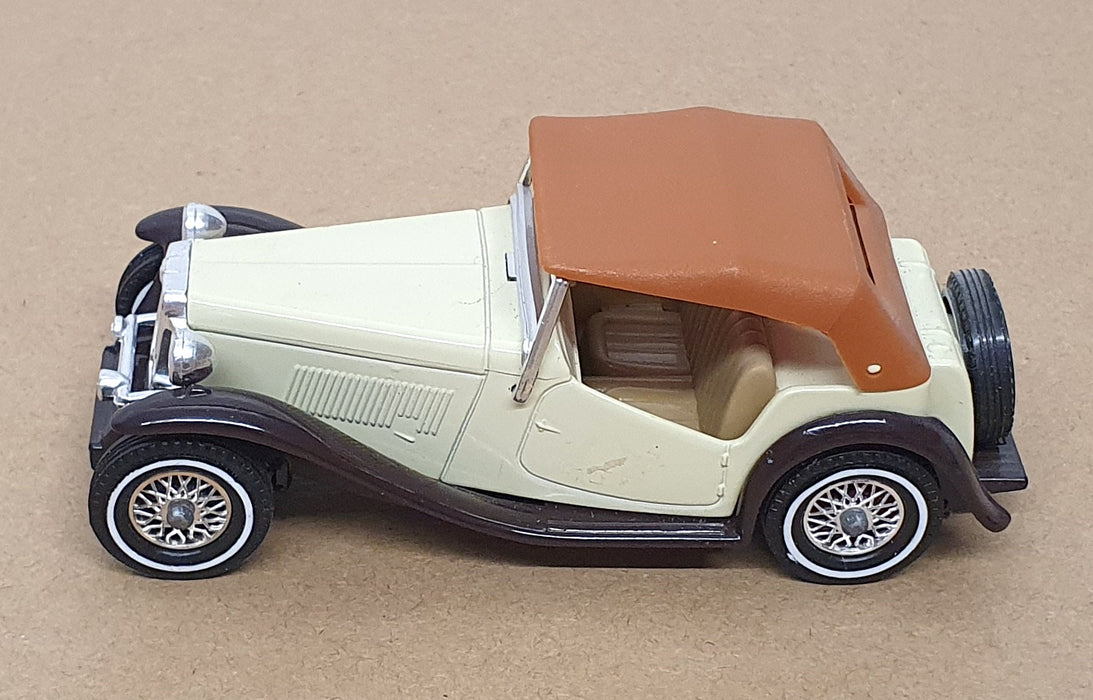Matchbox Appx 9.5cm Long Diecast Y-8 - 1945 MG TC - Cream/Brown