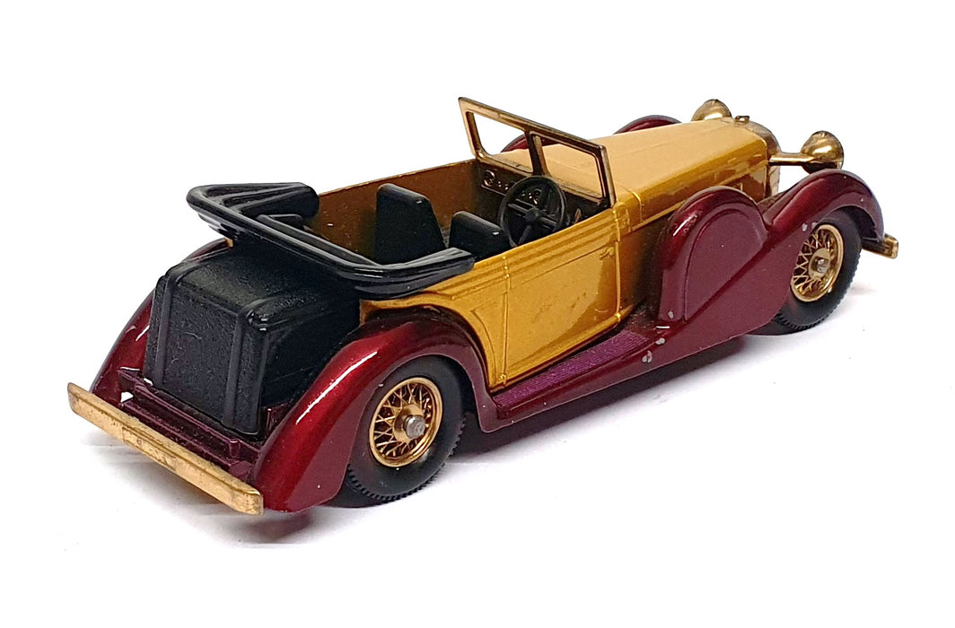 Matchbox 10.5cm Long Diecast Y-11 - 1938 Lagonda DHC - Gold/Maroon