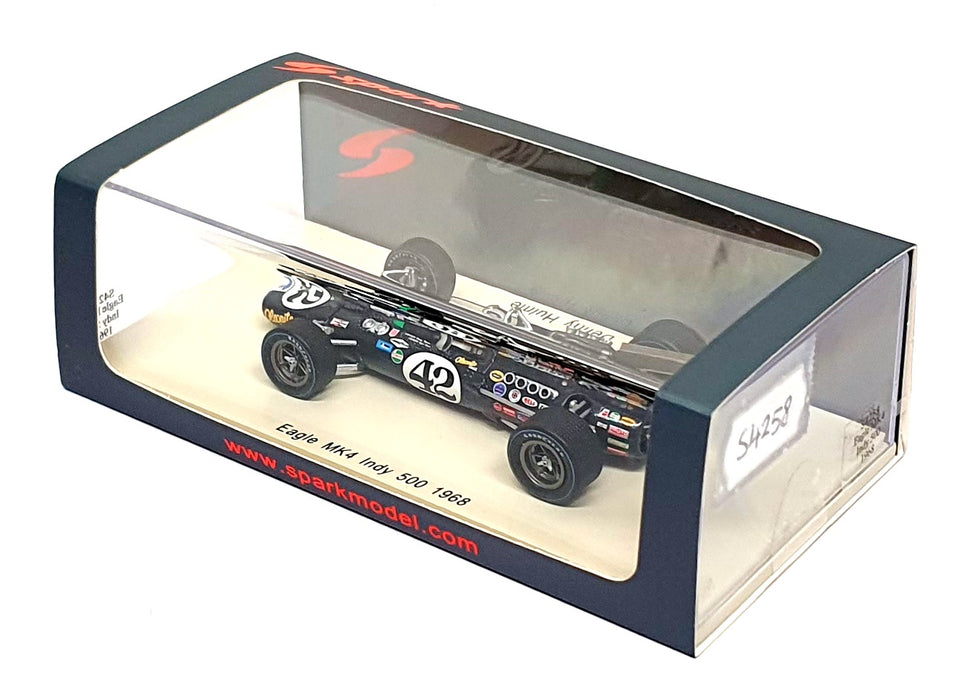 Spark 1/43 Scale S4258 - Eagle Mk4 #42 Indy 500 1968 Denny Hulme