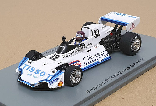 Spark 1/43 Scale S7096 - F1 Brabham BT44B #32 British GP 1976 Bob Evans