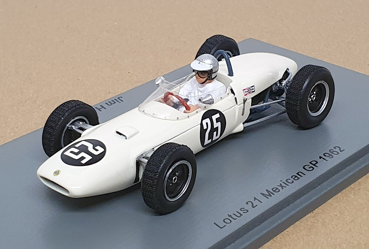 Spark 1/43 Scale Resin S7139 - F1 Lotus 21 #25 Mexico GP 1962 Jim Hall