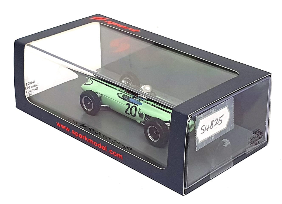 Spark 1/43 Scale S4825 - F1 Lotus 24 #20 5th German GP 1963 Jim Hall