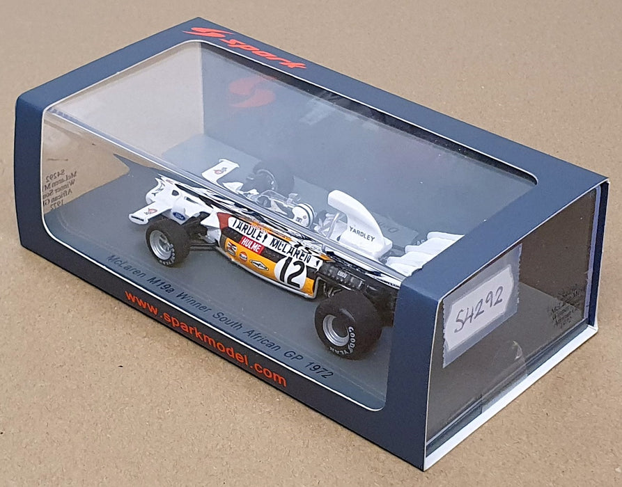 Spark 1/43 Scale S4292 F1 McLaren M19a #12 Winner South Africa GP 1972 D. Hulme