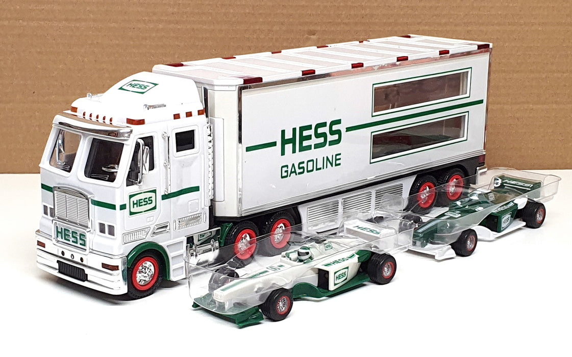 Hess Appx 35cm Long HS3912 - Toy Truck & 2 Race Cars With Lights - White/Green