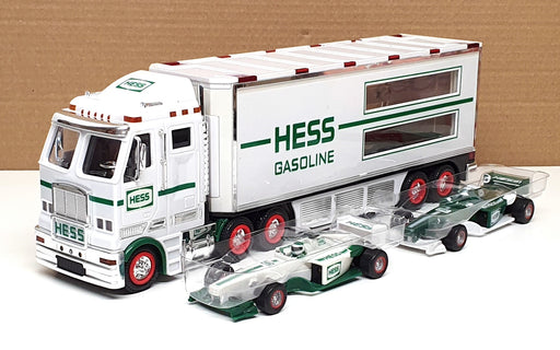 Hess Appx 35cm Long HS3912 - Toy Truck & 2 Race Cars With Lights - White/Green
