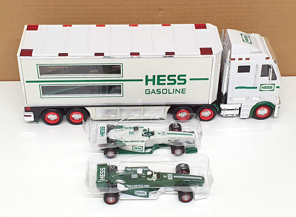 Hess Appx 35cm Long HS3912 - Toy Truck & 2 Race Cars With Lights - White/Green