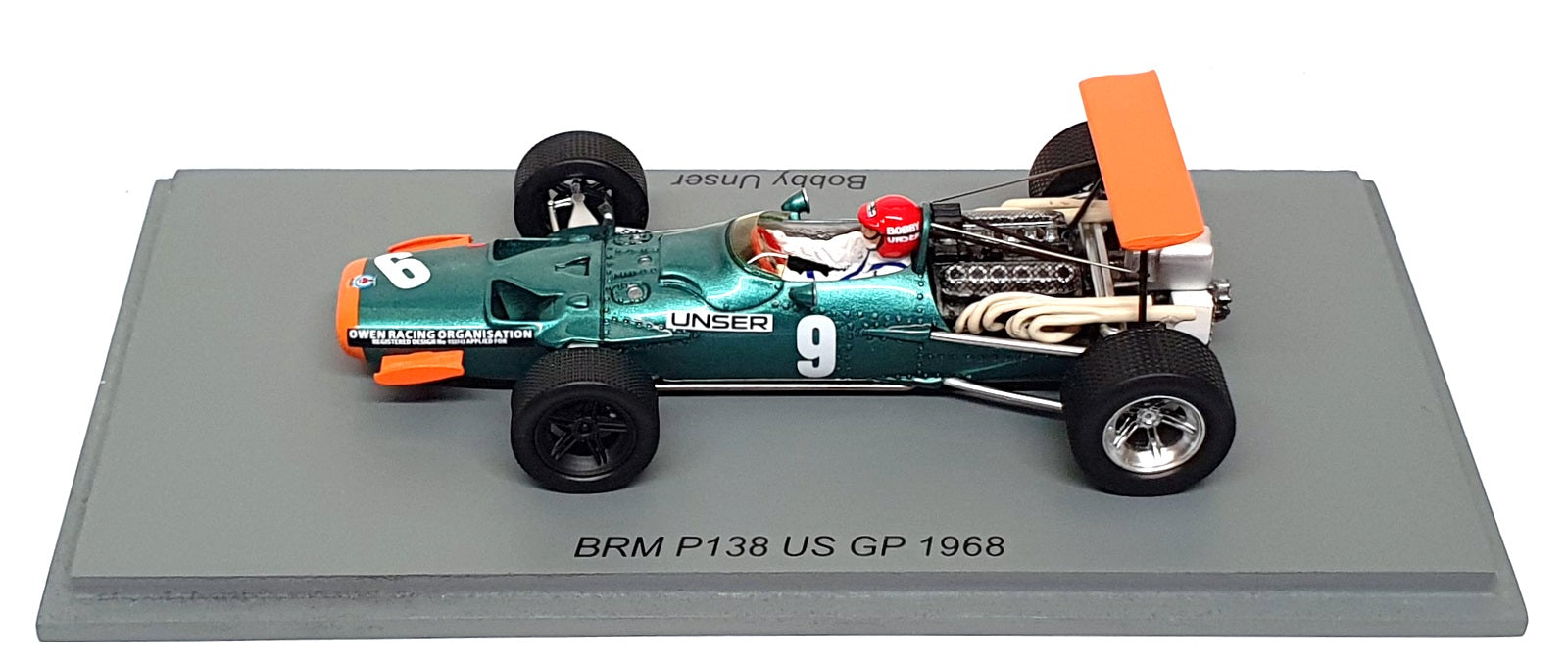 Spark 1/43 Scale S5704 - F1 BRM P138 #9 US GP 1968 Bobby Unser