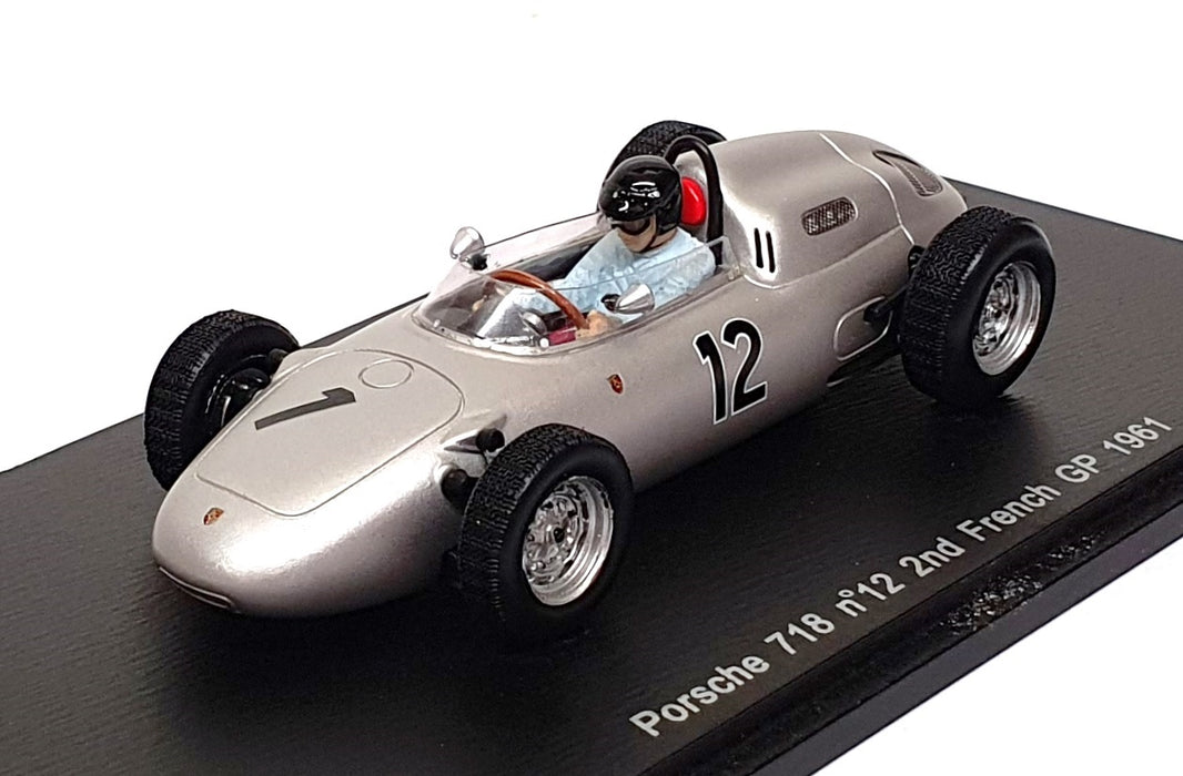 Spark 1/43 Scale S1865 - F1 Porsche 718 #12 2nd French GP 1961 Dan Gurney