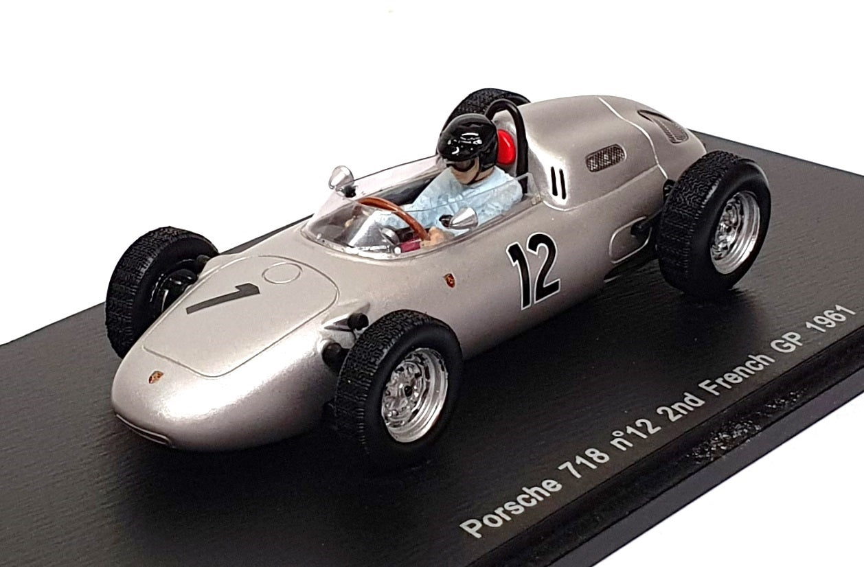 Spark 1/43 Scale S1865 - F1 Porsche 718 #12 2nd French GP 1961 Dan Gurney