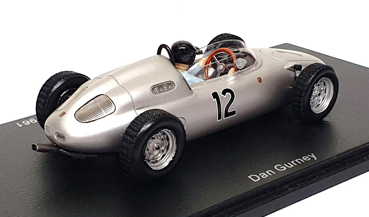 Spark 1/43 Scale S1865 - F1 Porsche 718 #12 2nd French GP 1961 Dan Gurney