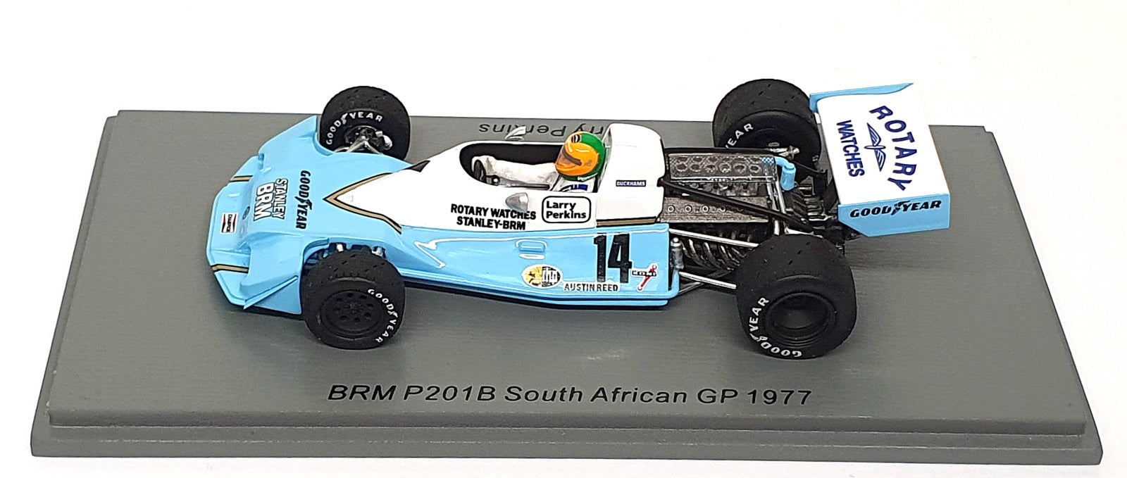 Spark 1/43 Scale S5709 - F1 BRM P201B #14 South Africa GP 1977 Larry Perkins
