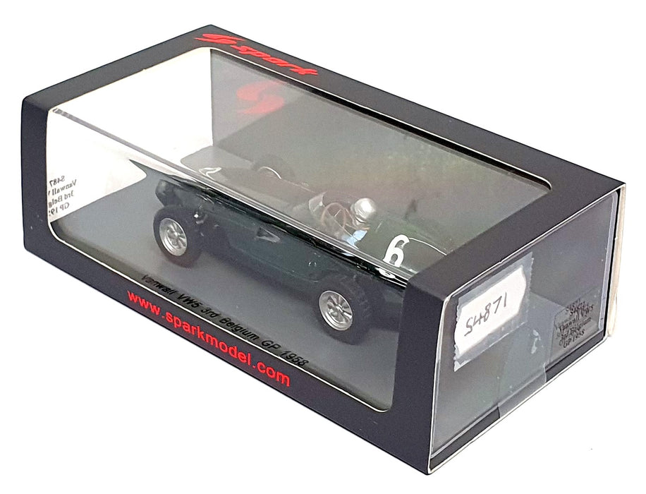 Spark 1/43 Scale S4871 - F1 Vanwall VW5 #6 3rd Belgium GP 1958 S. Lewis-Evans