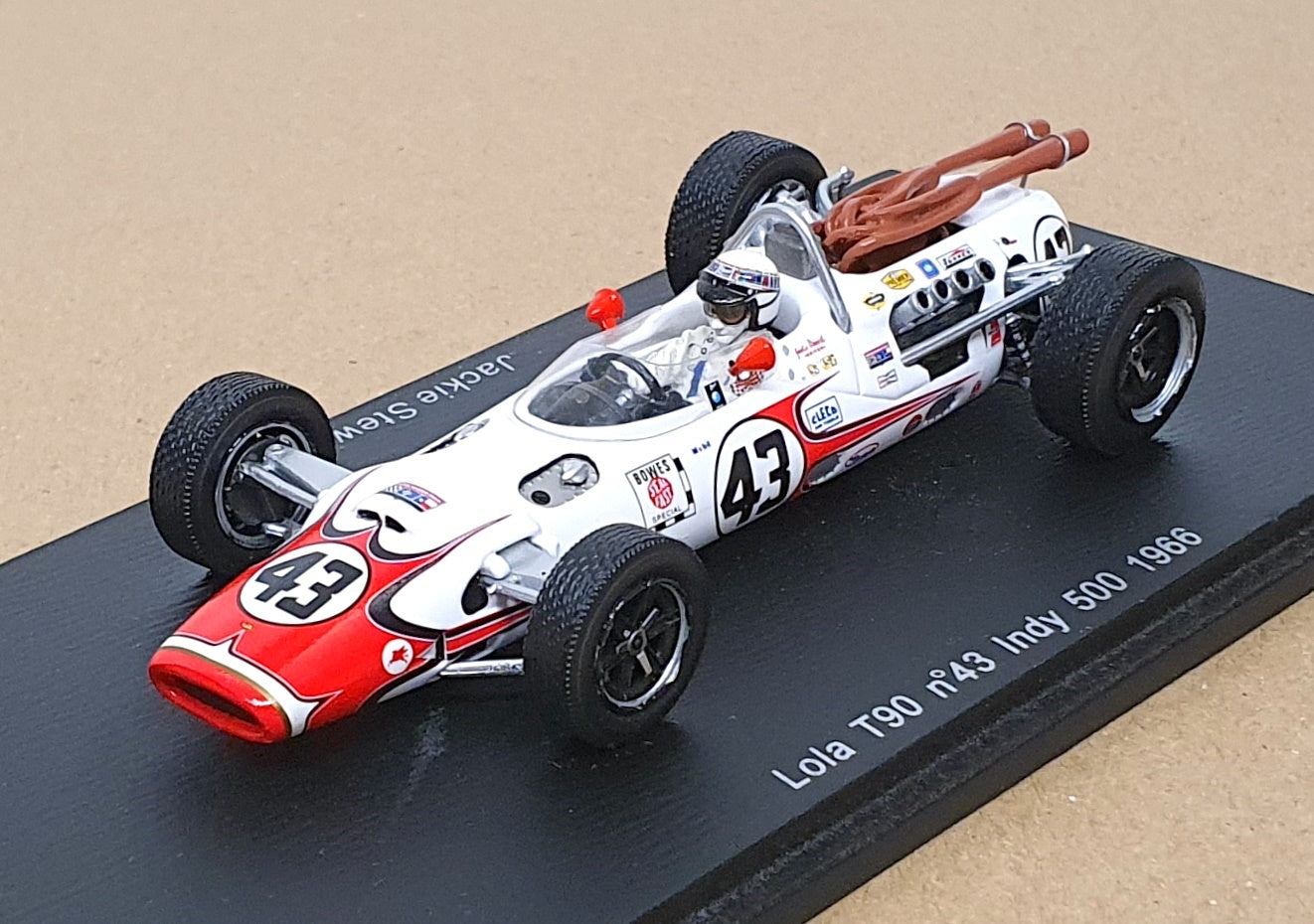 Spark 1/43 Scale S2391 - Lola T90 #43 Indy 500 1966 Jackie Stewart