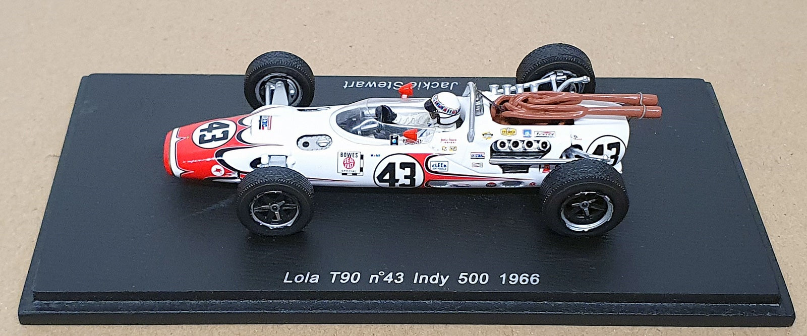 Spark 1/43 Scale S2391 - Lola T90 #43 Indy 500 1966 Jackie Stewart