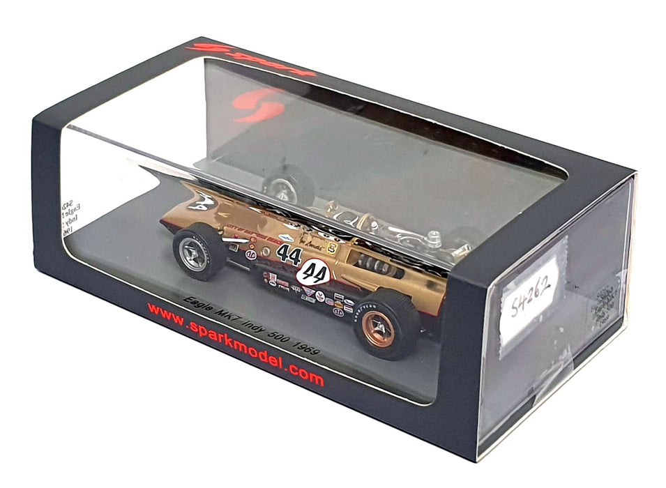 Spark 1/43 Scale S4262 - Eagle Mk7 #44 Indy 500 1969 Joe Leonard