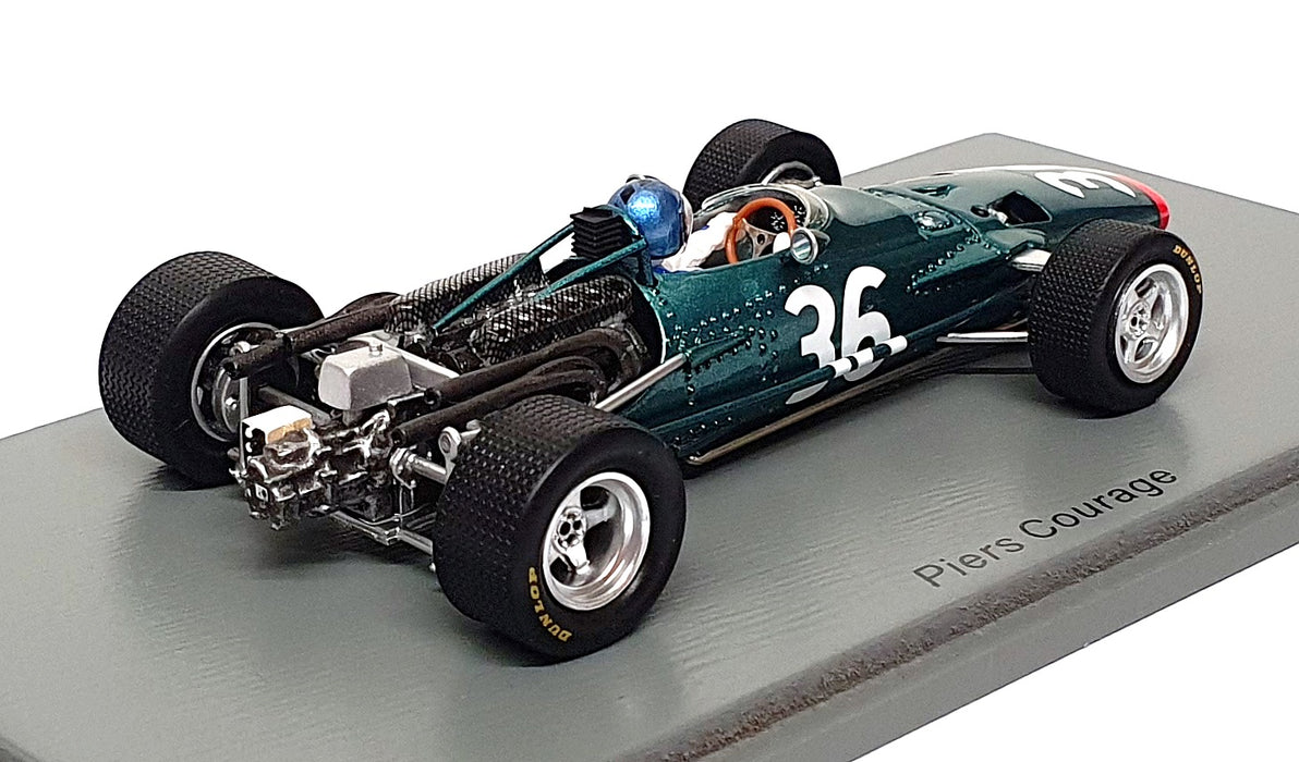 Spark 1/43 Scale S5701 - F1 BRM P126 #36 6th French GP 1968 P. Courage
