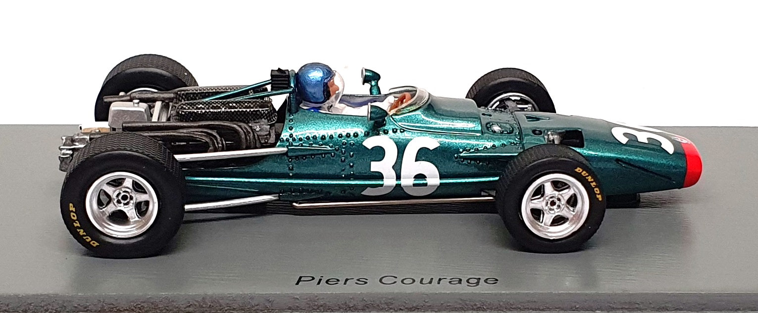 Spark 1/43 Scale S5701 - F1 BRM P126 #36 6th French GP 1968 P. Courage