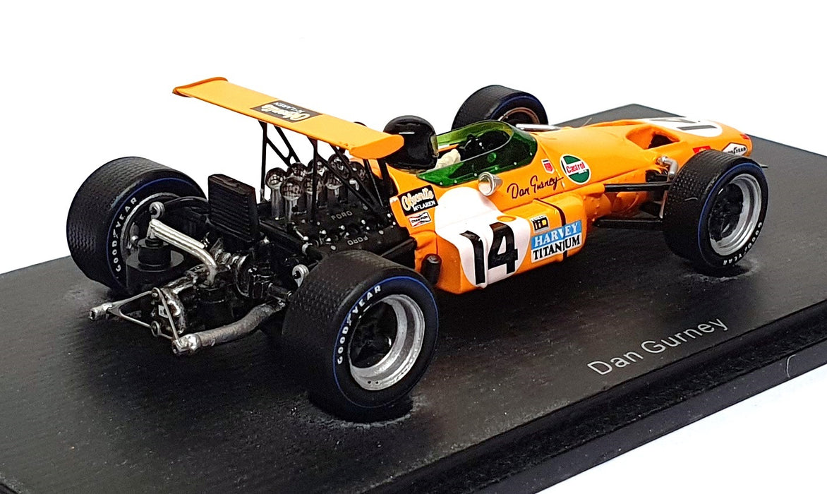 Spark 1/43 Scale S3097 - F1 McLaren M7A #14 4th US GP 1968 Dan Gurney