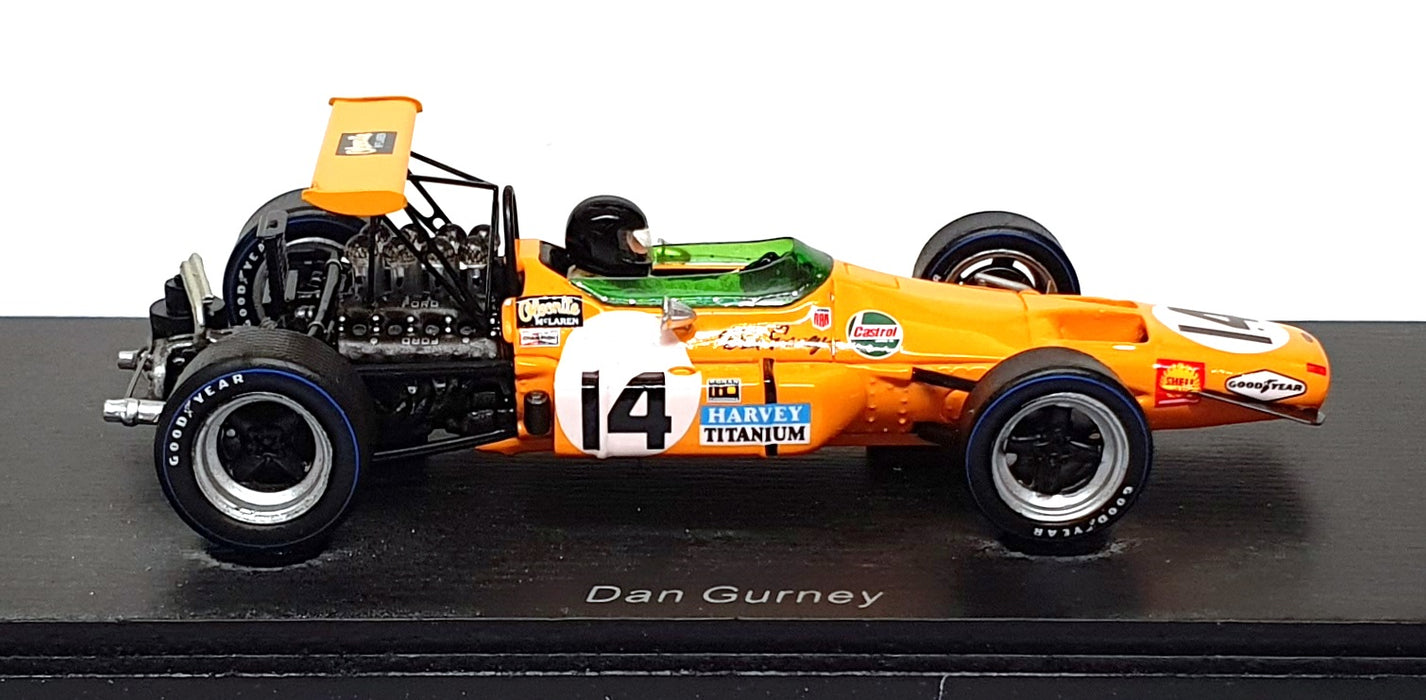 Spark 1/43 Scale S3097 - F1 McLaren M7A #14 4th US GP 1968 Dan Gurney