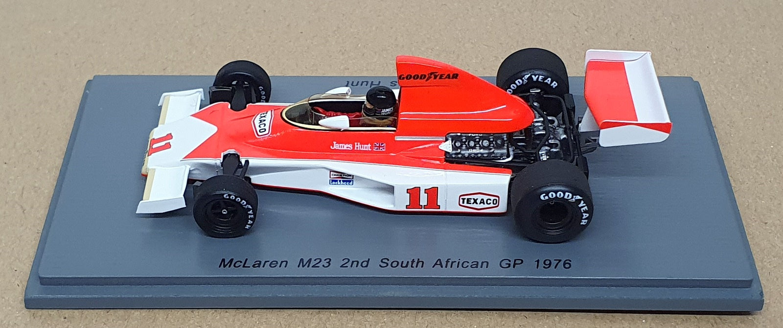 Spark 1/43 Scale S4360 - F1 McLaren M23 #11 2nd South Africa GP 1976 James Hunt