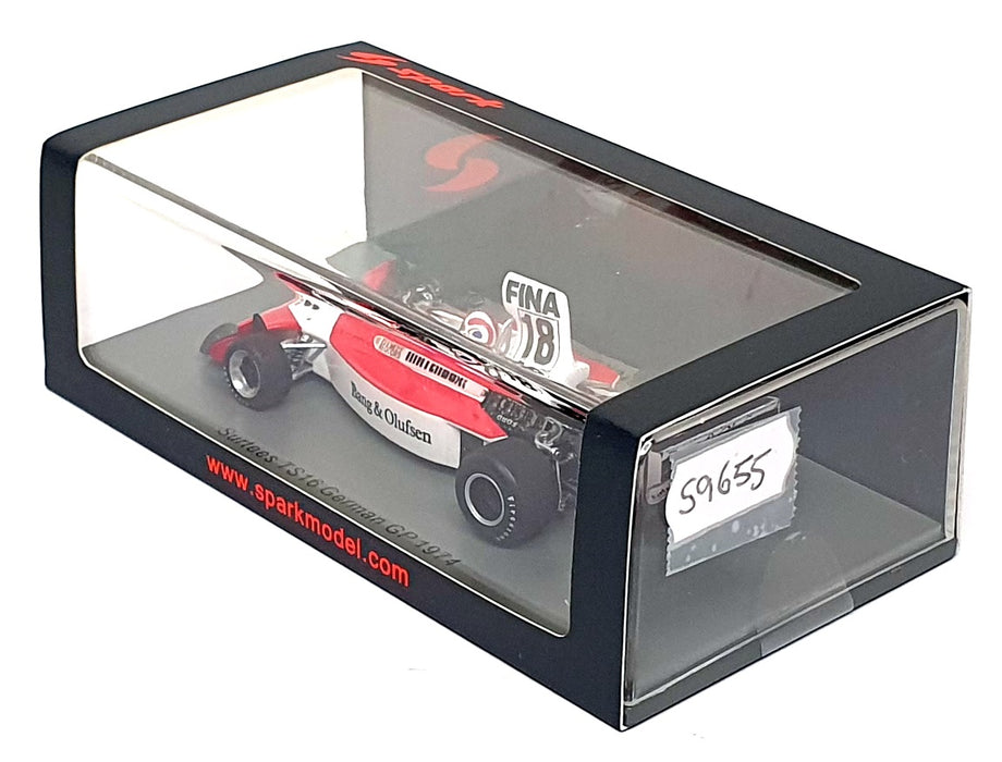 Spark 1/43 Scale S9655 - F1 Surtees TS16 #18 German GP 1974 Derek Bell