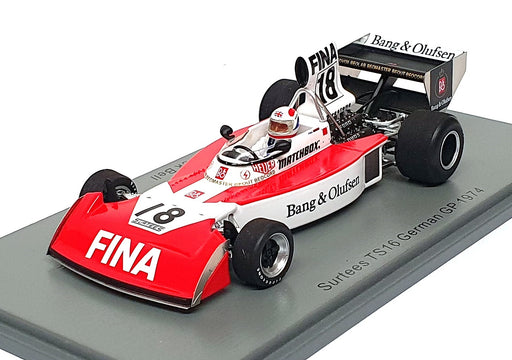 Spark 1/43 Scale S9655 - F1 Surtees TS16 #18 German GP 1974 Derek Bell
