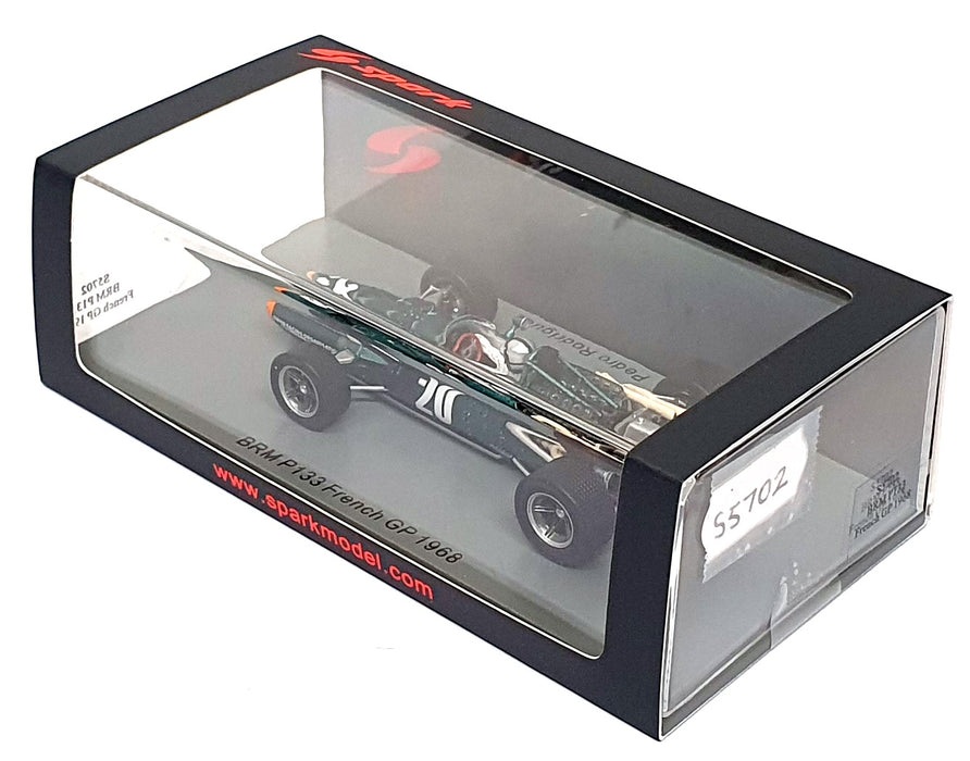 Spark 1/43 Scale S5702 - F1 BRM P133 #20 French GP 1968 Pedro Rodriguez