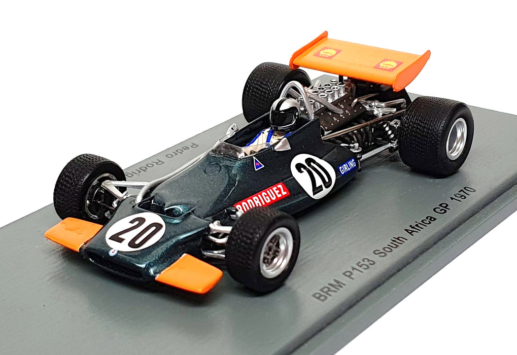 Spark 1/43 Scale S5276 - F1 BRM P153 #20 South Africa GP 1970 Pedro Rodriguez