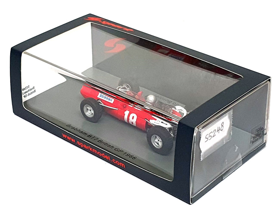 Spark 1/43 Scale S5248 - F1 Brabham BT7 #18 British GP 1966 Jo Bonnier