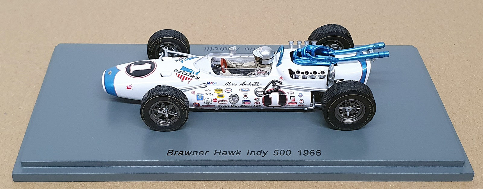 Spark 1/43 Scale S4246 - Brawner Hawk #1 Indy 500 1966 Mario Andretti