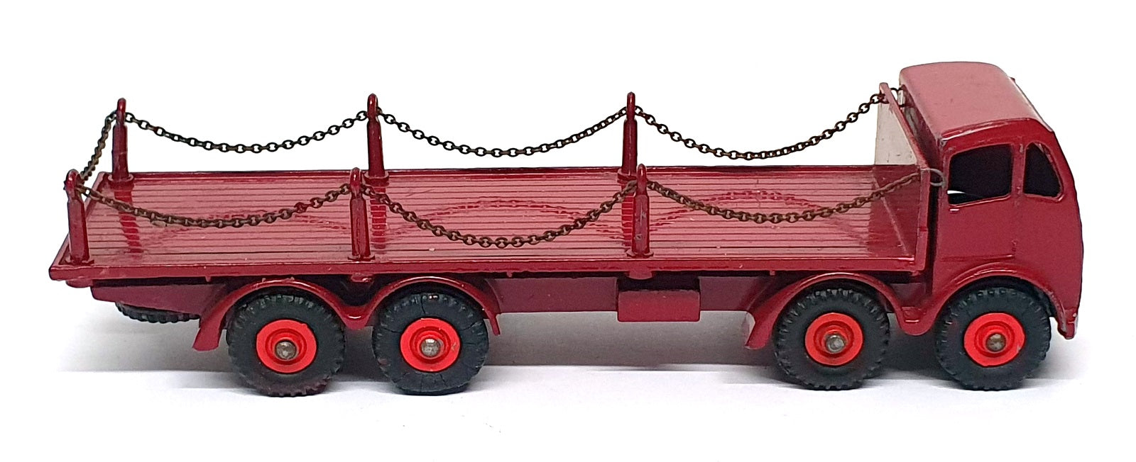Dinky Toys Diecast 505 - Foden Flat Truck With Chains - Maroon