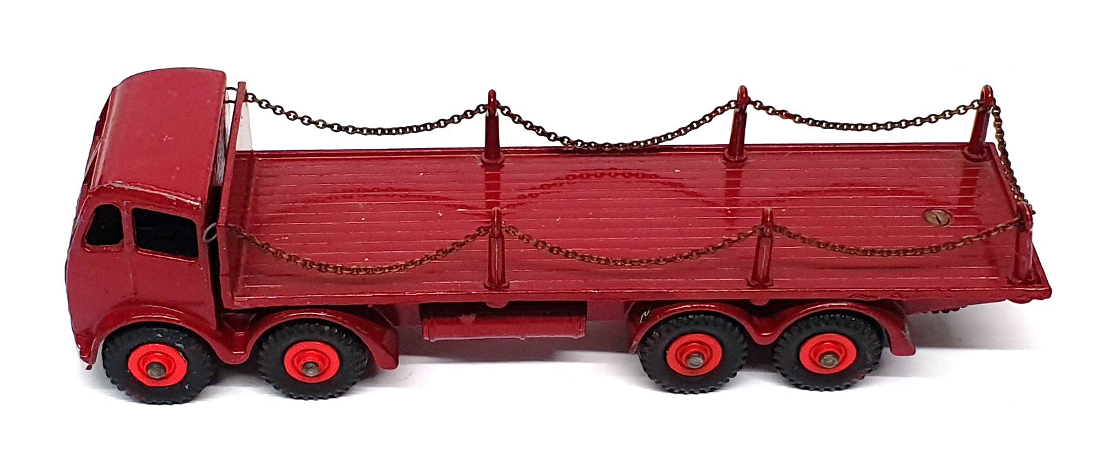 Dinky Toys Diecast 505 - Foden Flat Truck With Chains - Maroon