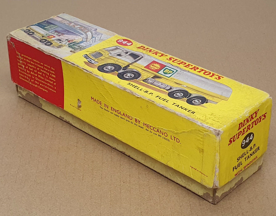 Dinky Supertoys 944 - Leyland Shell B.P. Fuel Tanker Model - White/Yellow