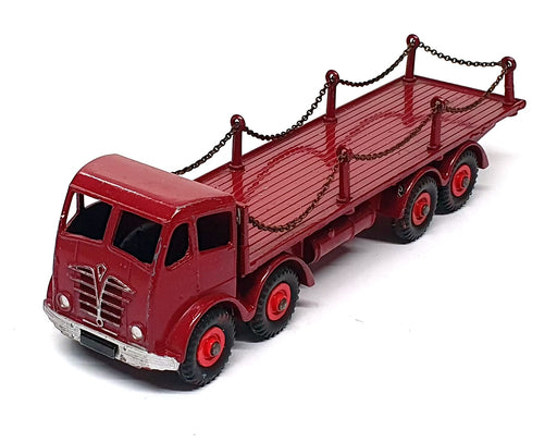 Dinky Toys Diecast 505 - Foden Flat Truck With Chains - Maroon