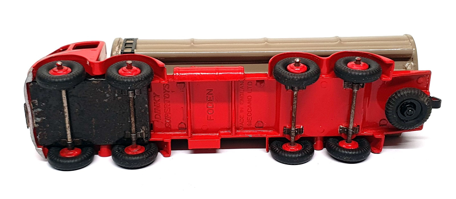 Dinky Supertoys 504 - Foden 14-Ton Tanker Model - Red/Fawn