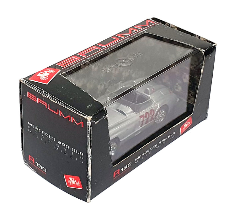 Brumm 1/43 Scale R190 - Mercedes Benz 300 SLR Roadster #722 Mille Miglia
