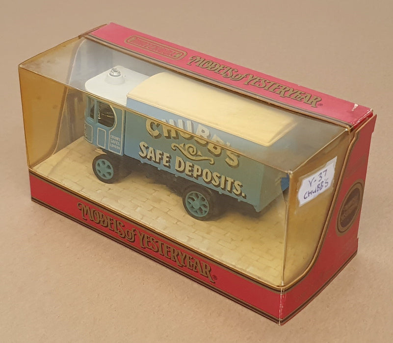Matchbox Models Of Yesteryear Y-37 - 1929 Garrett Steam Wagon Chubb's Blue/White