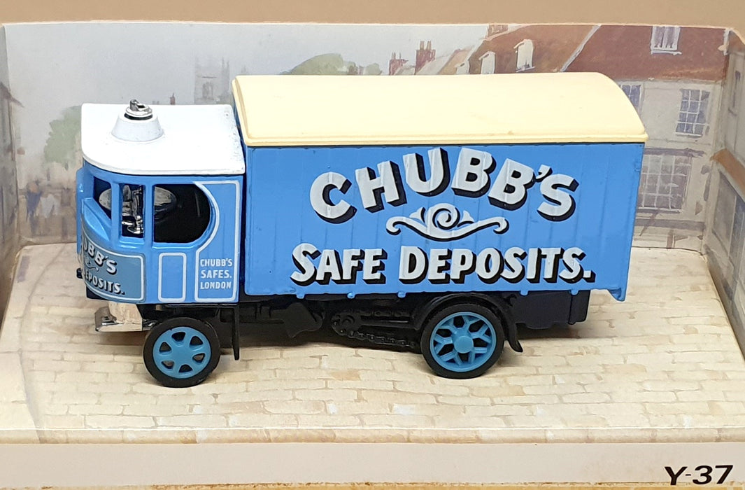 Matchbox Models Of Yesteryear Y-37 - 1929 Garrett Steam Wagon Chubb's Blue/White