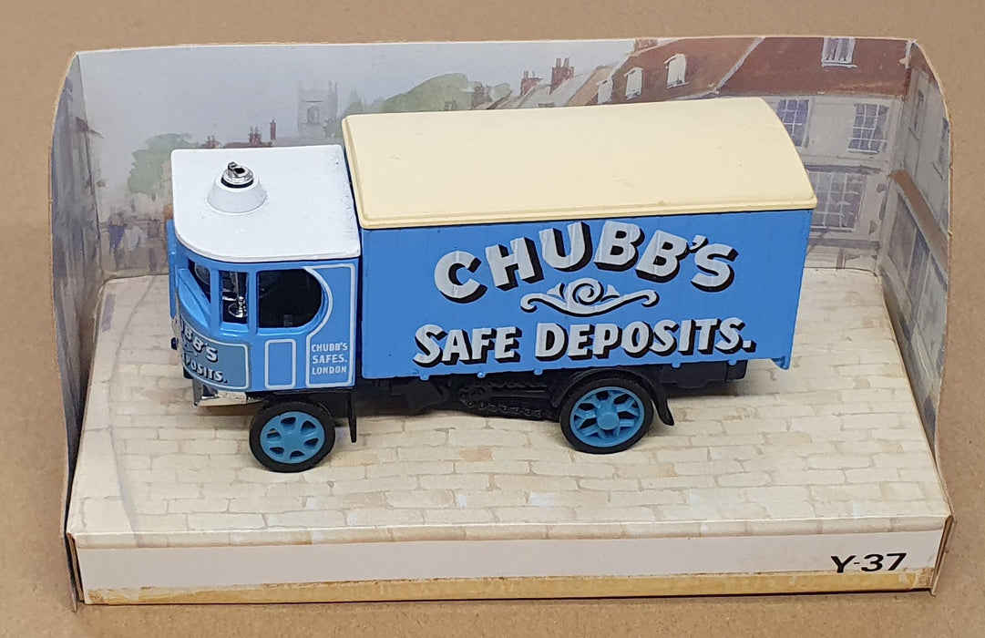 Matchbox Models Of Yesteryear Y-37 - 1929 Garrett Steam Wagon Chubb's Blue/White