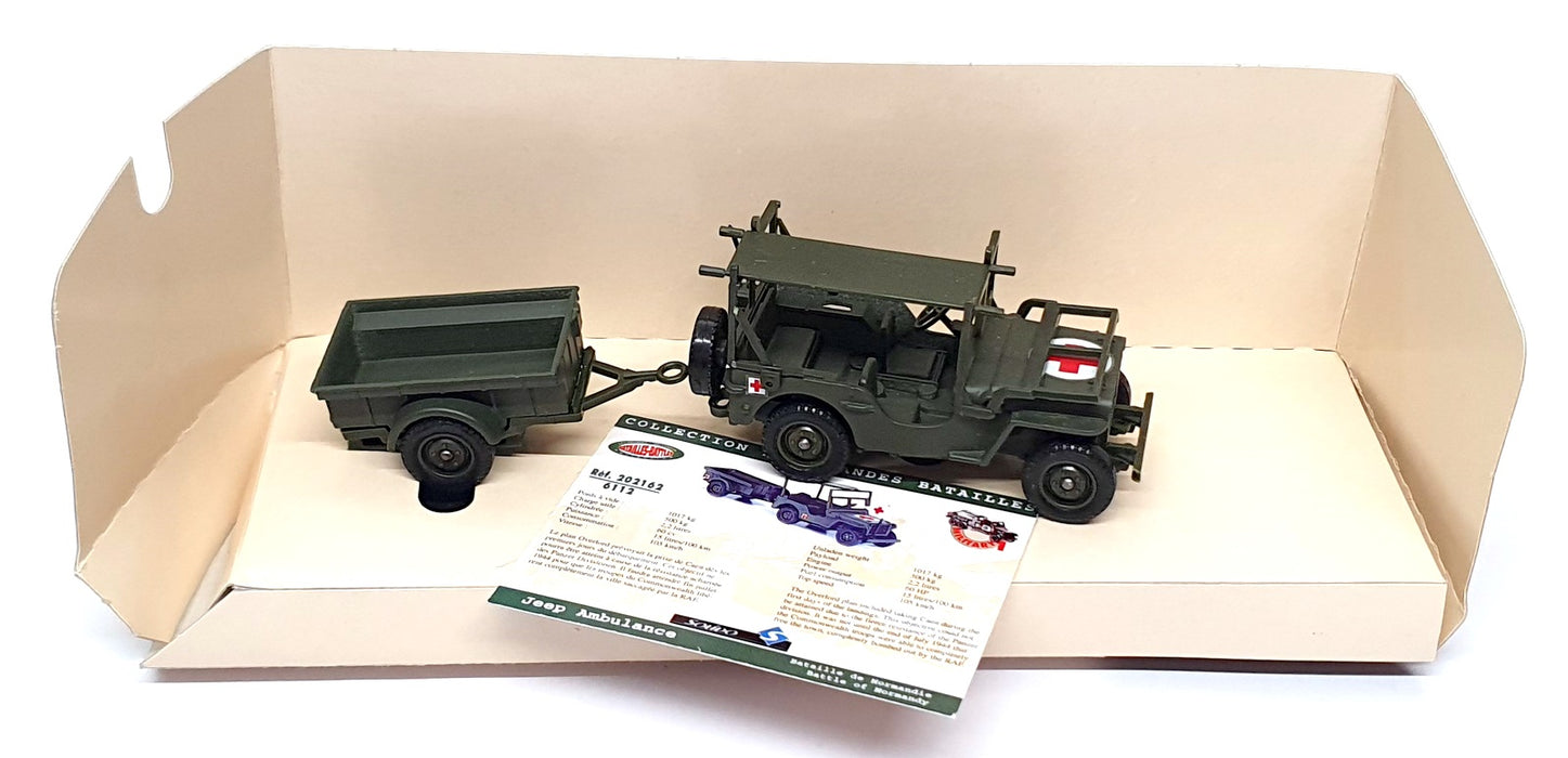 Solido 1/43 Scale Diecast 6112 - Willys Jeep Military Ambulance - Green