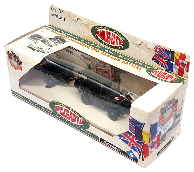 Solido 1/43 Scale Diecast 6112 - Willys Jeep Military Ambulance - Green