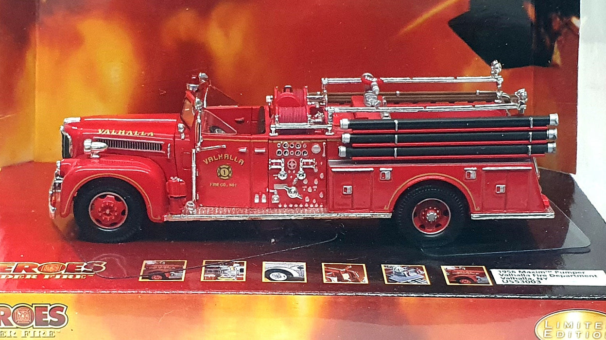 Corgi 1/50 Scale US53003 - 1956 Maxim Pumper Valhalla Fire Dept. NY - Red