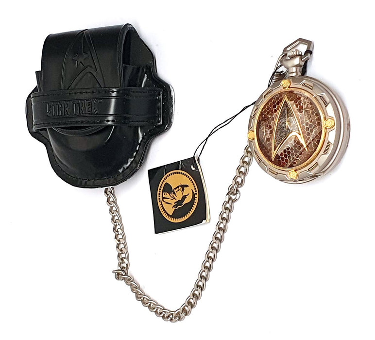 Franklin Mint PWST02 - Star Trek Pocket Watch With Leather Pouch And Chain