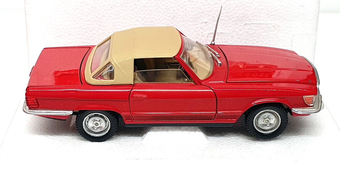 Polistil 1/30 Scale Diecast S686 - Mercedes Benz 450SL Soft Top - Red