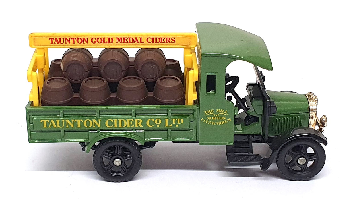 Corgi 13cm Long Diecast C883 - Thornycroft Truck Taunton Cider Co - Green/Yellow